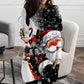 Long Christmas Snowflake Element Round Neck Dress
